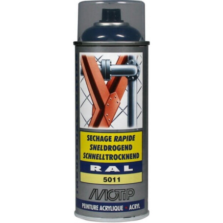 Peinture spray bleu acier MOTIP 07005