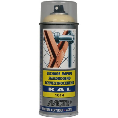 Peinture spray ivoire blanc MOTIP 07057