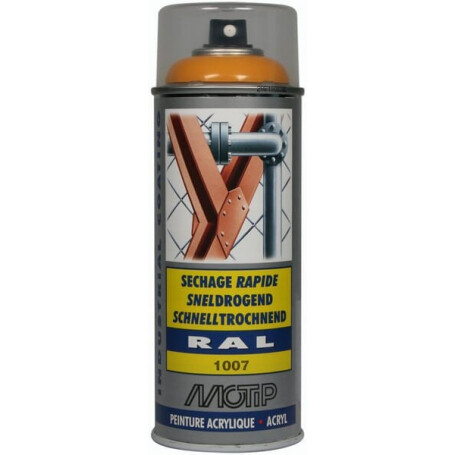 Peinture spray jaune chromé MOTIP 07076