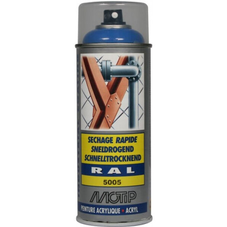 Peinture spray bleu de sécurité MOTIP 07134