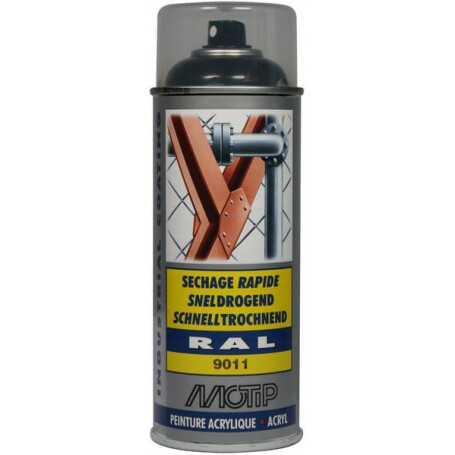 Peinture spray noir graphite MOTIP 07158