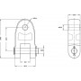 Chape pour barre de poussée hydraulique UNIVERSEL TL25352100KR