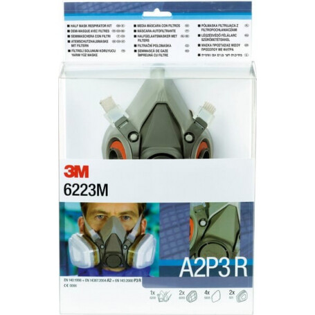 Demi-masque réutilisable à filtre 3M 6223M