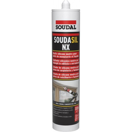 Silicone gris 300mL SOUDAL 128794SOU