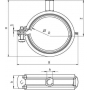 Étrier de tube 87 - 92mm FISCHER FRSP8992