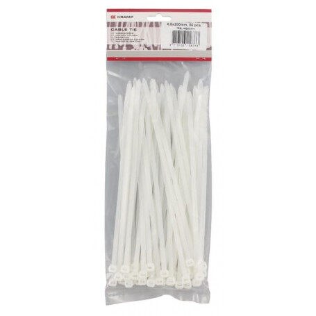 Serre-câbles 4,8x200mm blanc UNIVERSEL TRBL48200WHI