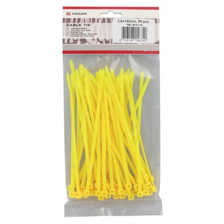 Serre-câbles 3,6x140mm jaune UNIVERSEL TRBL36140YEL