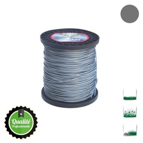 Bobina hilo nailon bi-composant OZAKI aluminio line - 3.50mm x 124m - aire tamaño
