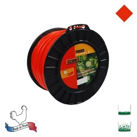 Zündspule mähfaden tech quadratisch OZAKI Premium - 2.40mm x 207m - hauptluftfilter professionnelle - Fabrication française