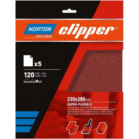 Papier abrasif 230x280mm NORTON 66261118248