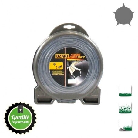 Blíster hilo nailon pentagonal bi-composant OZAKI Titanium energizador - 2.70mm x 79m - aire tamaño