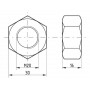 Écrou hexagonal M20x2,50 UNIVERSEL 93420B