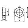 Écrou hexagonal bas M22x2,50 UNIVERSEL 93622RA