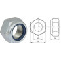 Écrou hexagonal autobloquant UNIVERSEL 9852415