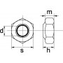 Écrou hexagonal autobloquant UNIVERSEL 9852410