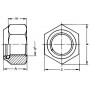Écrou hexagonal autobloquant M20x2,50 UNIVERSEL 98220P001