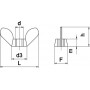 Écrou à ailettes M16 UNIVERSEL 31516RVSDINP001