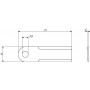 Couteau de broyeur UNIVERSEL 134800N