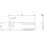 Couteau de broyeur UNIVERSEL 134810N
