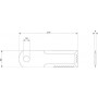 Couteau de broyeur UNIVERSEL 134812N