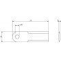 Couteau de broyeur UNIVERSEL 281401Z