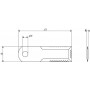 Couteau de broyeur UNIVERSEL 281412Z