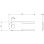 Couteau de broyeur UNIVERSEL 600046N