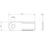 Couteau de broyeur UNIVERSEL 600047N