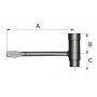 Clé à bougie tournevis 17x21mm UNIVERSEL FGP015169