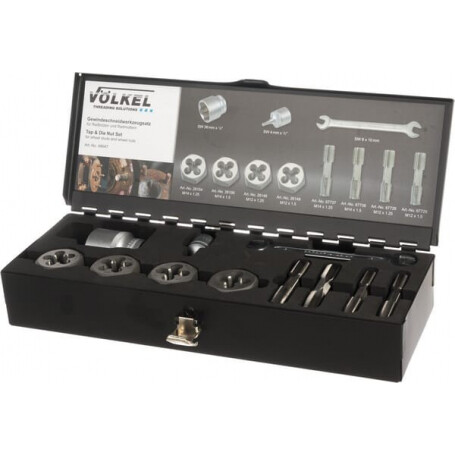 Kit de filières taraudées et hexagonales VÖLKEL 48647VOL