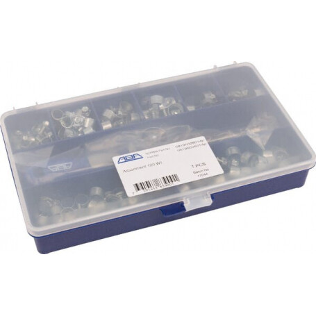 Boîte d'assortiment de colliers de serrage ABA HCS12DB157