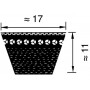 Courroie trapézoïdale OPTIBELT BX171665