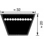 Courroie trapézoïdale D98 32x2500 OPTIBELT VB322500