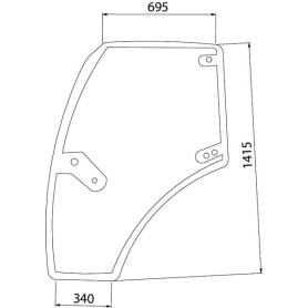 Vitre de porte gauche UNIVERSEL 00121433020N