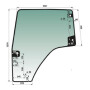 Vitre de porte gauche UNIVERSEL 00155691040KR