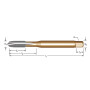 Taraud de machine M12 DORMER EP00M12
