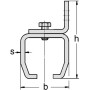 Support mural pour rail simple MEA TB335610