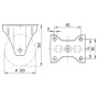 Roulettes pour charges lourdes en polyamide TENTE 4688UOP200P63