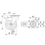 Roulettes pour charges lourdes en polyamide TENTE 4687TOP160P63