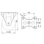 Roulettes pour charges lourdes à bandage en polyuréthane TENTE 4688ITP250P63
