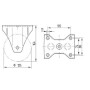 Roulettes pour charges lourdes à bandage en polyuréthane TENTE 4688ITP125P63