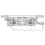 Roulettes pour charges lourdes à bandage en polyuréthane TENTE 4687ITP250P63