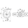 Roulettes pour charges lourdes à bandage en polyuréthane TENTE 4687ITP200P63