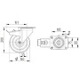 Roulettes pour charges lourdes à bandage en polyuréthane TENTE 4687ITP160P63