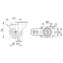 Roulettes pour charges lourdes à bandage en polyuréthane TENTE 4687ITP125P63
