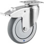 Roulettes pivotantes en acier inoxydable à platine de fixation TENTE 7477PJC125P50