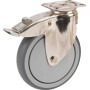Roulettes pivotantes en acier inoxydable à platine de fixation TENTE 7477PJC100P50