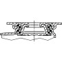 Roulettes pivotantes en acier inoxydable à platine de fixation TENTE 7477PJC100P50