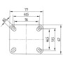 Roulettes pivotantes en acier inoxydable à platine de fixation TENTE 7477PJC100P50