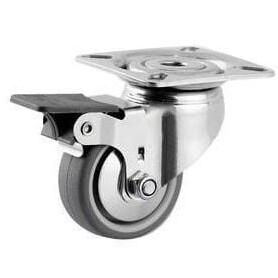 Roulettes pivotantes en acier inoxydable à platine de fixation TENTE 7475PJH050P40